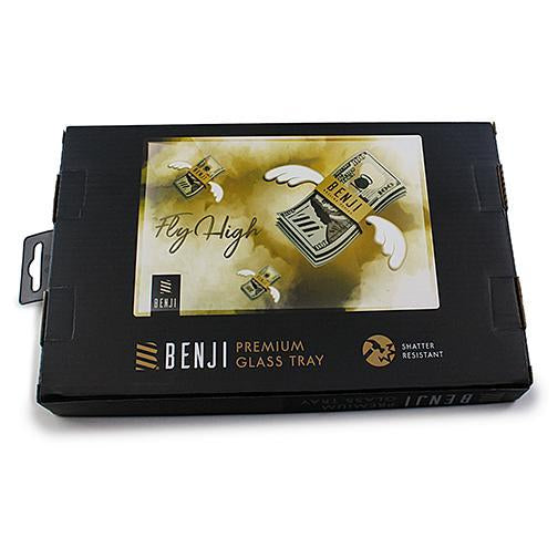 Benji Metal Tray With Magnetic Lid + Pre-Rolled Cones + Rolling